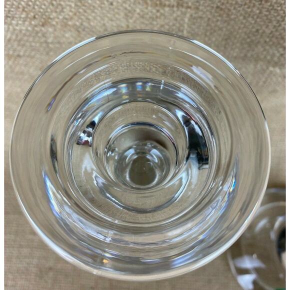 Shannon Lead Crystal Glass Candlestick Holders Set of 2 - Picture 4 of 8